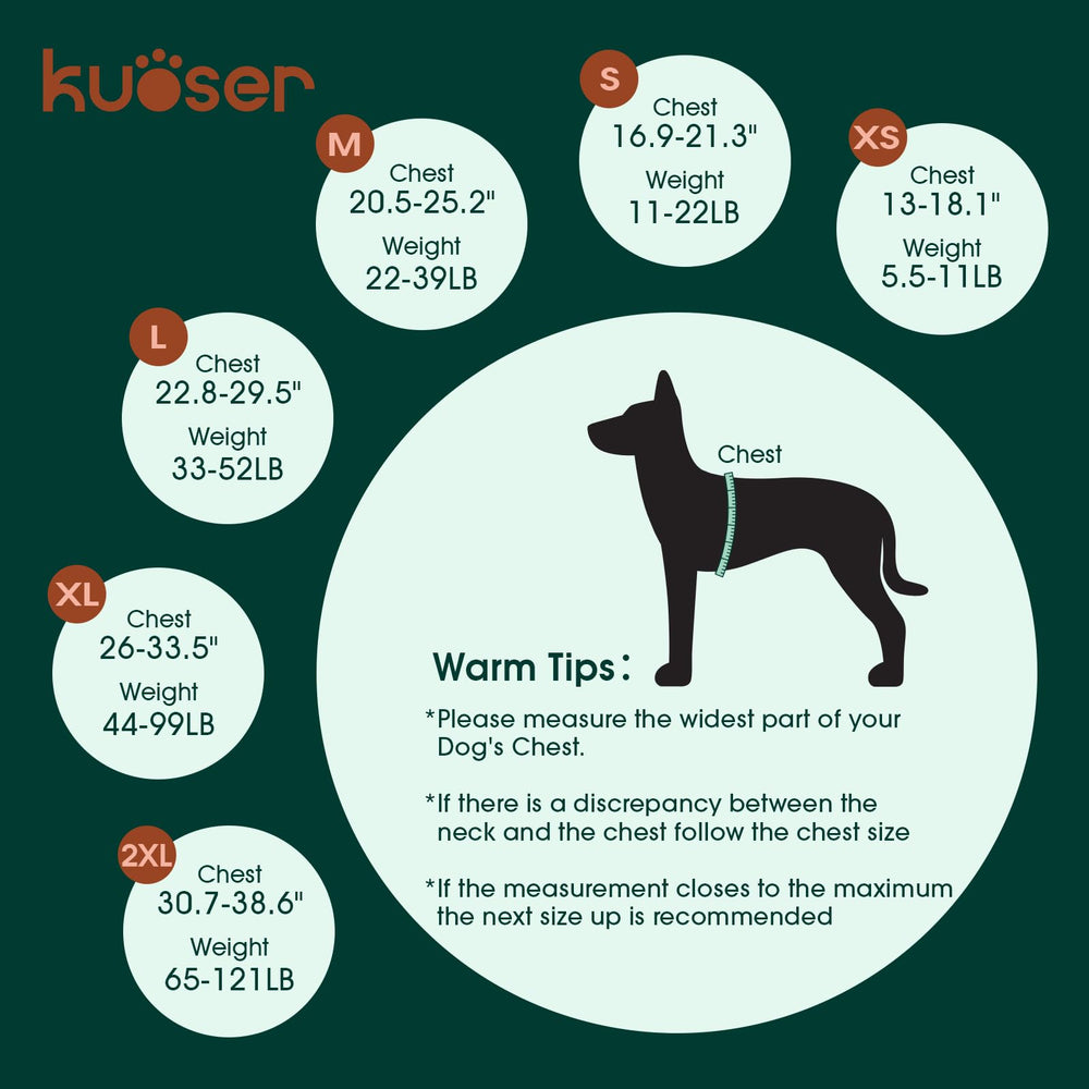 Kuoser gilet vie chien – bandes réfléchissantes, visibilité accrue au crépuscule.
