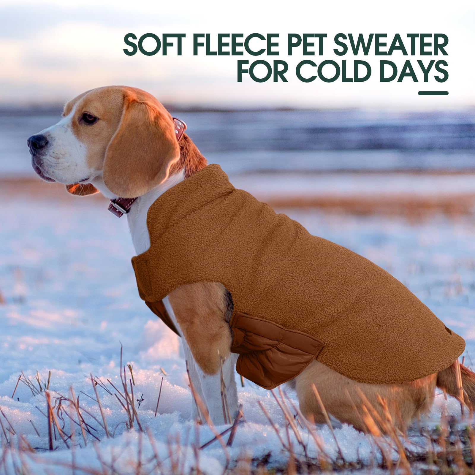 Kuoser manteau chien ajustable velcro poitrine – ajustement sûr et rapide.