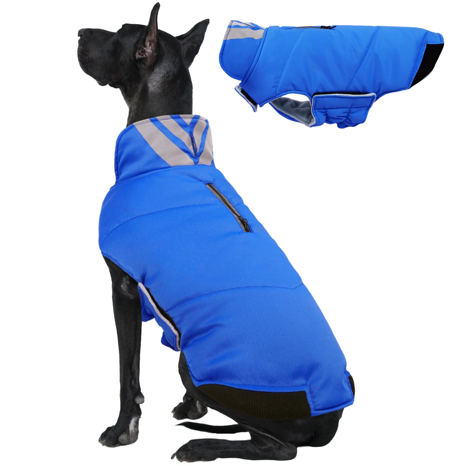 Kuoser manteau pour chien bleu 2XL — vue générale pour une protection hivernale