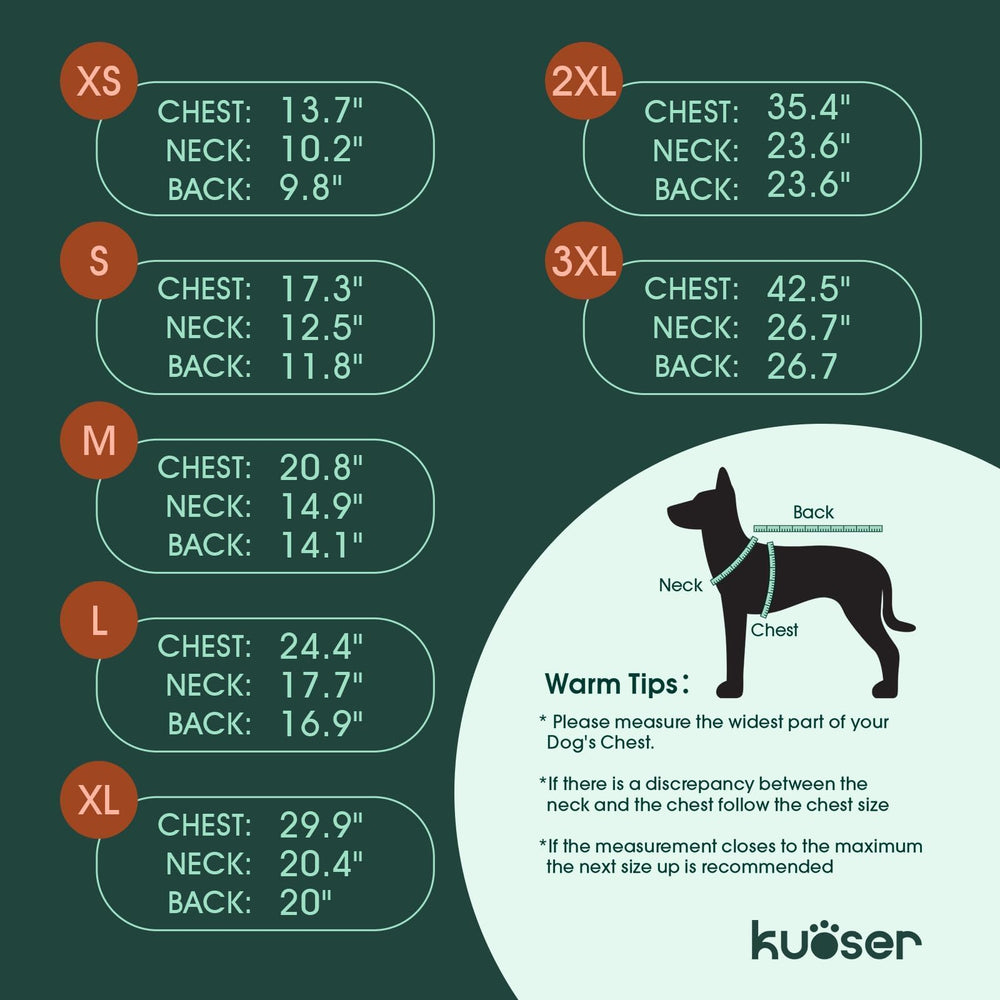 Kuoser manteau chien boucle rapide, enfilage facile et rapide.