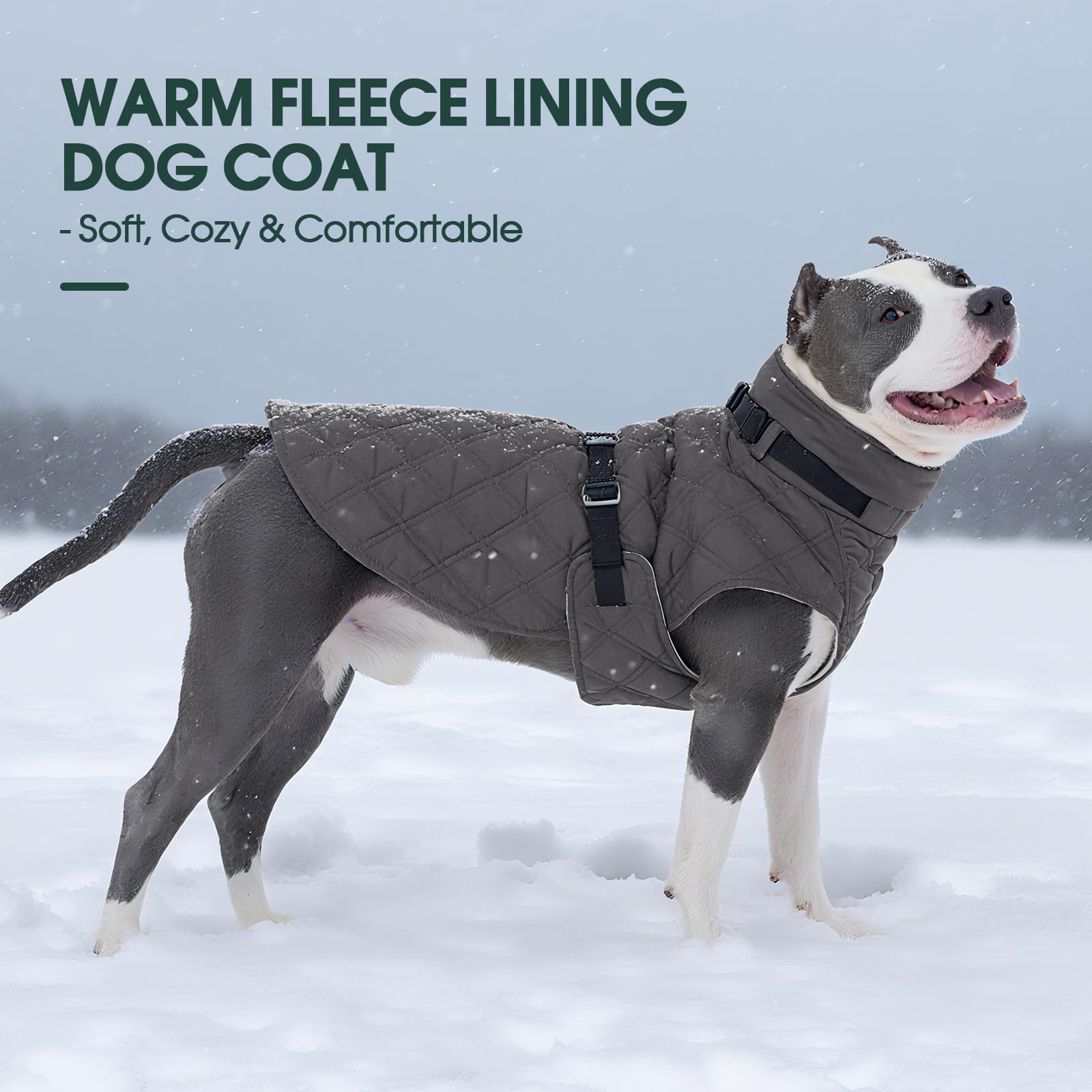 Kuoser manteau chien col polaire, protection du cou contre le vent.