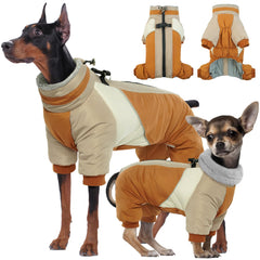 Le manteau Kuoser pour chien corps complet offre chaleur lors des balades hivernales.