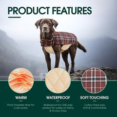 Kuoser Manteau Chien Doublure Polaire — chaleur douce et agréable au toucher.