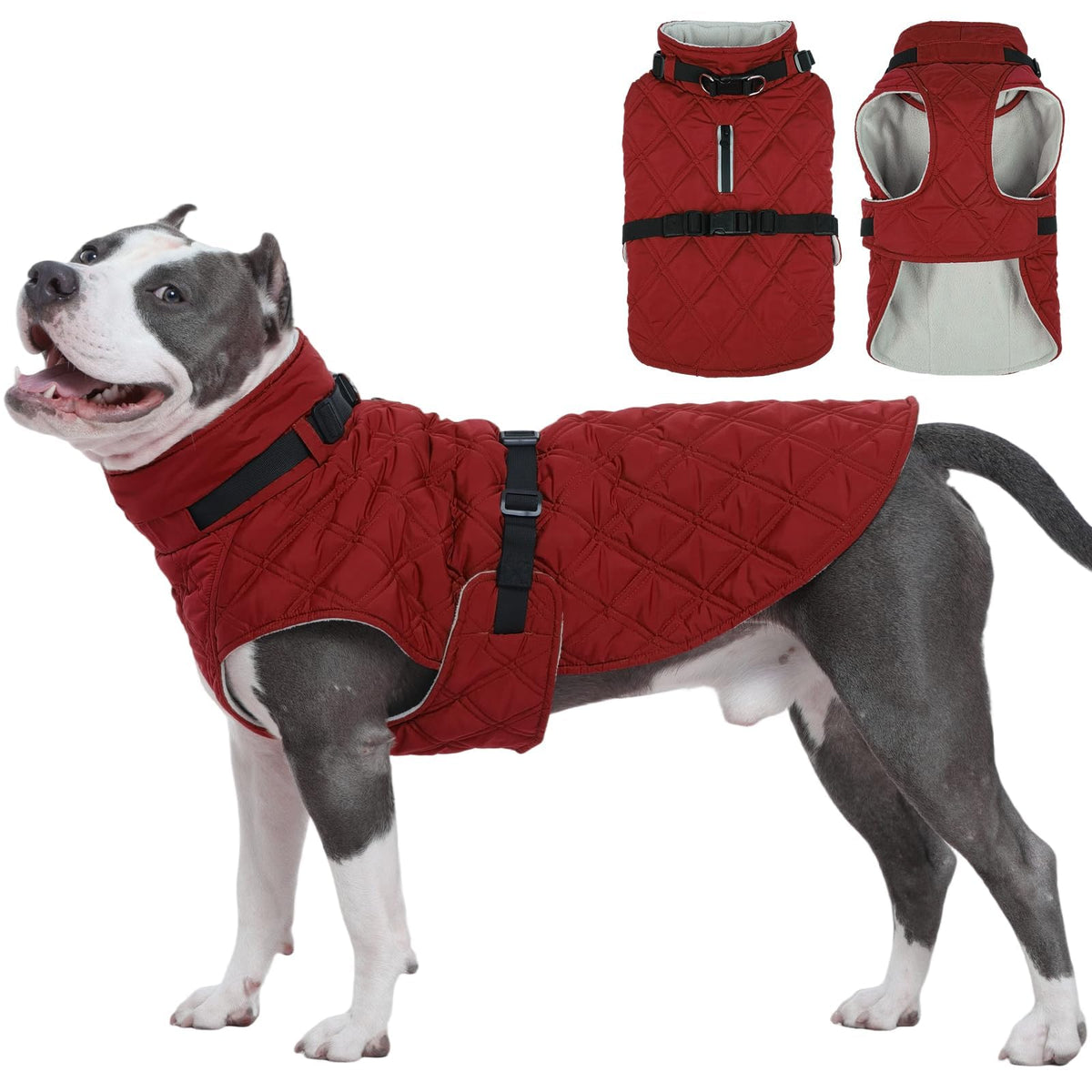 Kuoser manteau chien avec harnais intégré pour promenades sécurisées