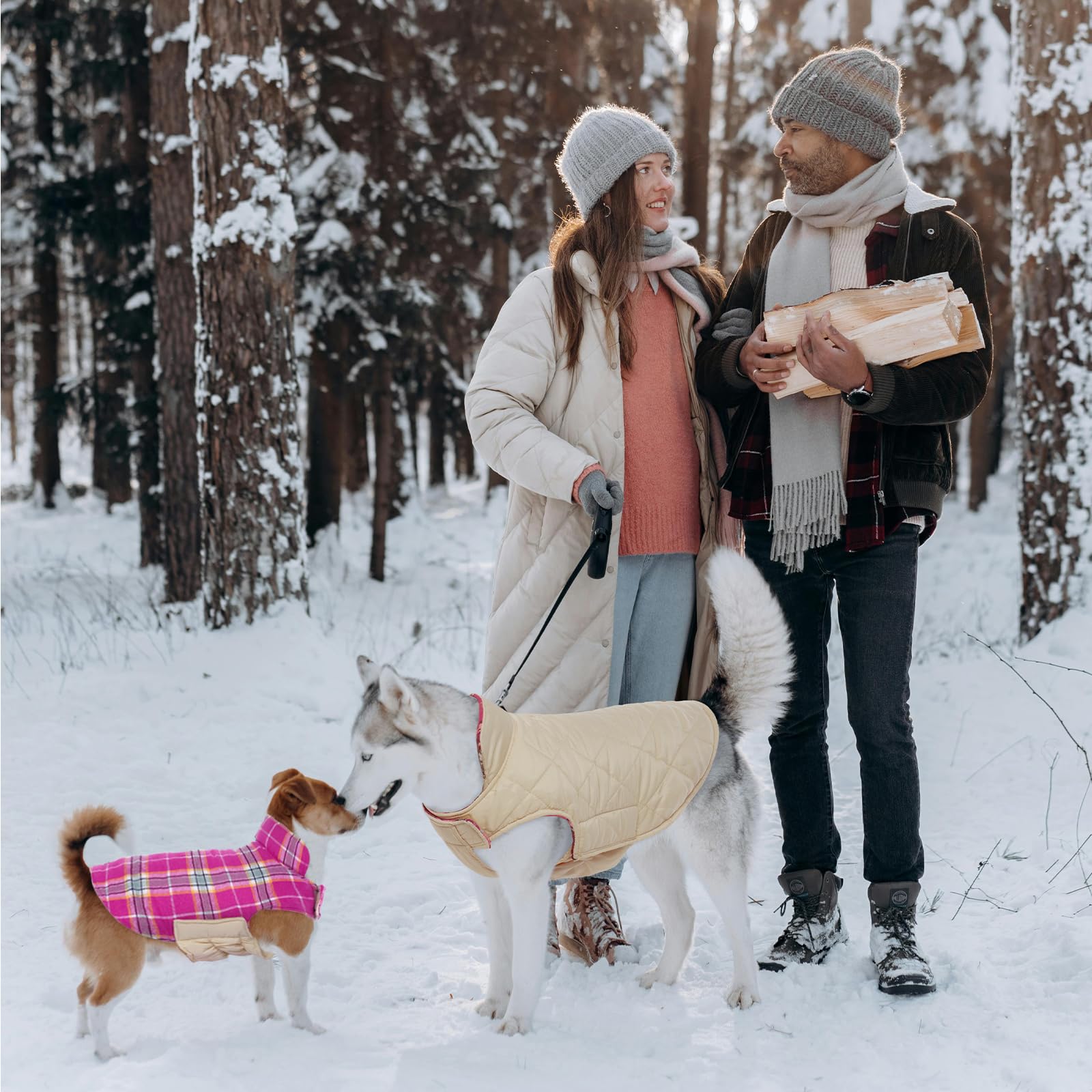 Kuoser manteau chien poitrine élastique pour plus de confort.