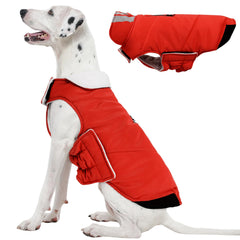 Manteau Kuoser rouge imperméable pour chien, idéal pour sorties par temps pluvieux