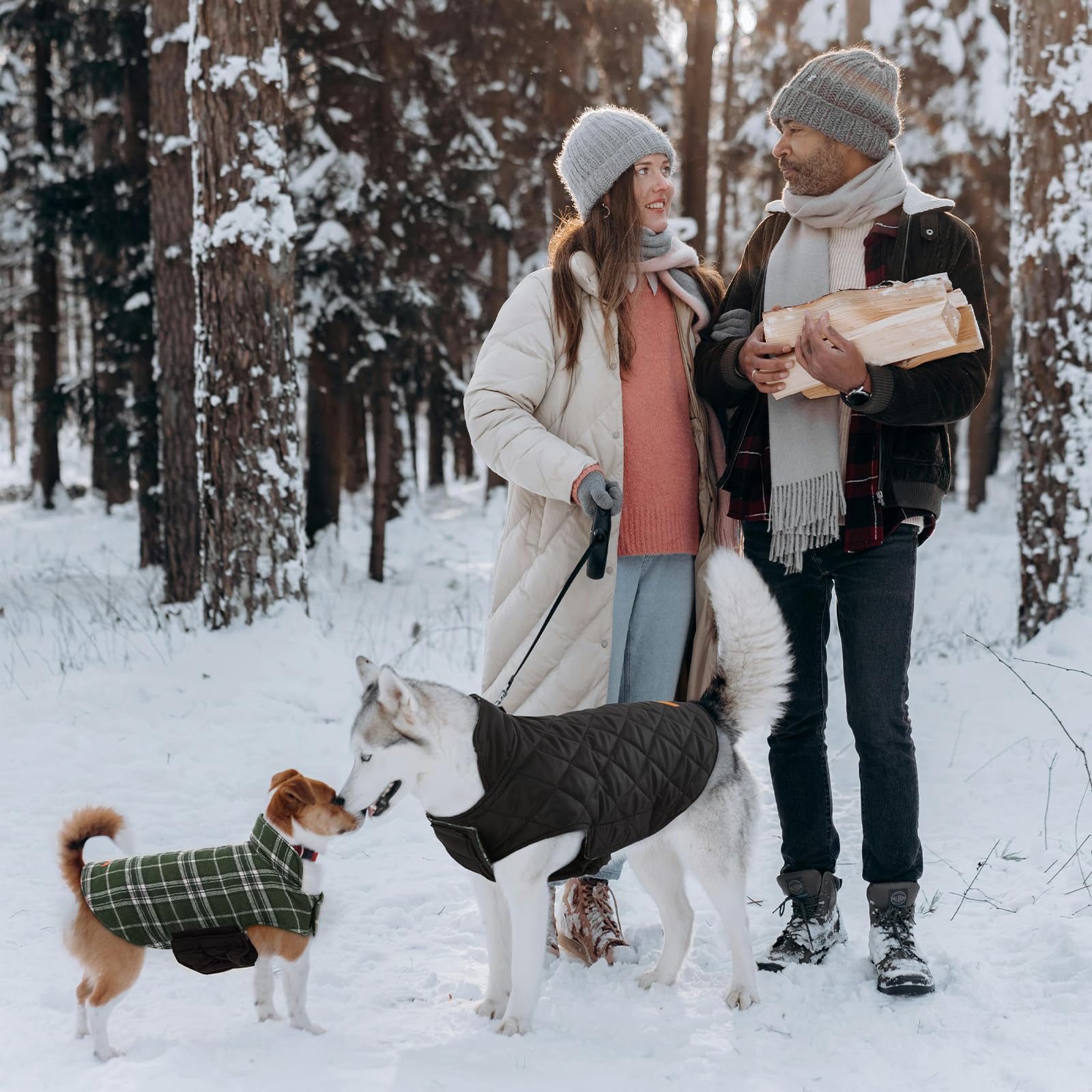 Idéal pour activités hivernales quotidiennes avec le manteau Kuoser.