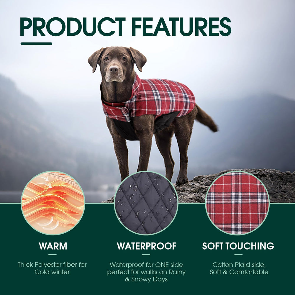 Manteau Kuoser réversible pour chien, système d’ajustement et poche img.