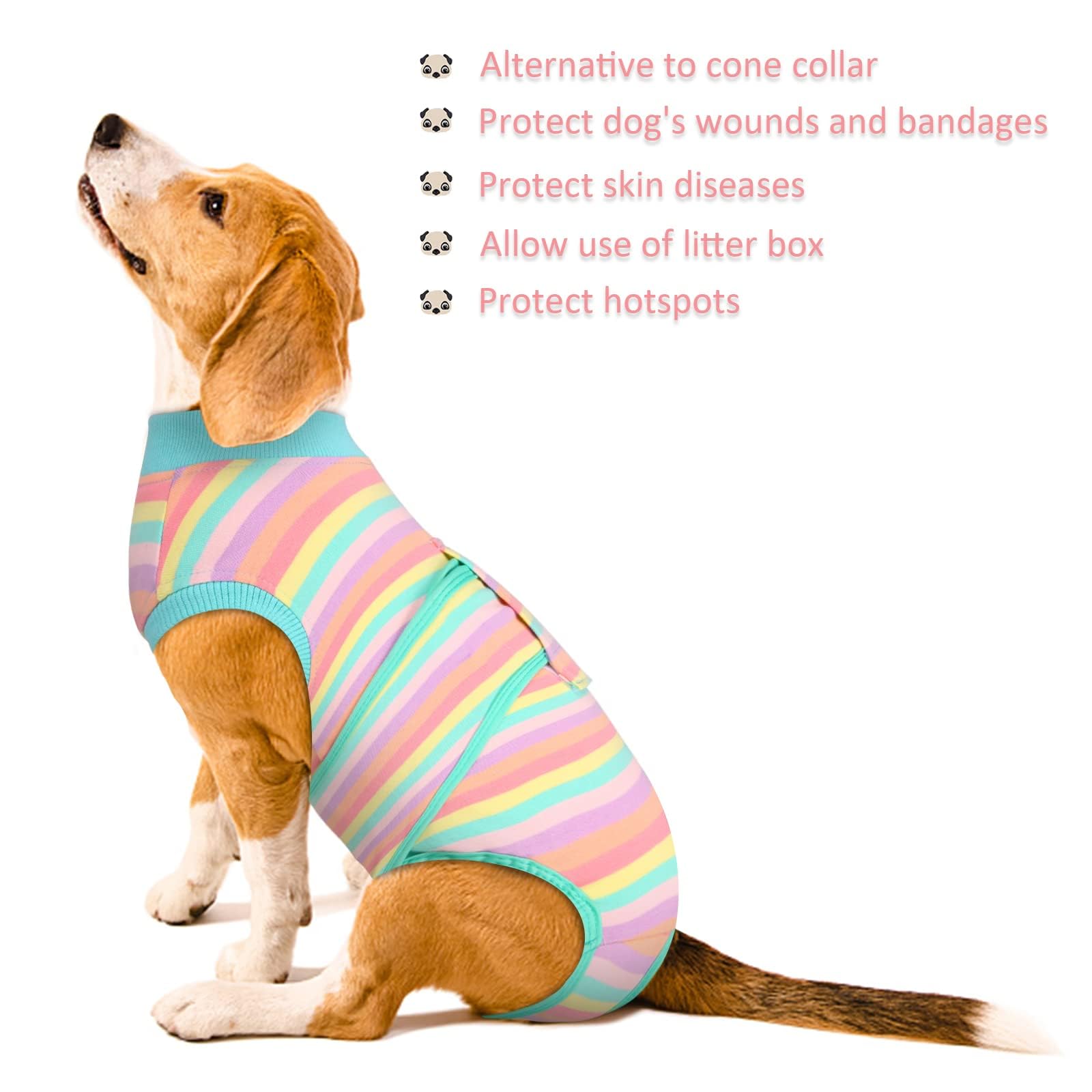 Kuoser tenue anti-grattage chien chat, contrôle des irritations et pelage.