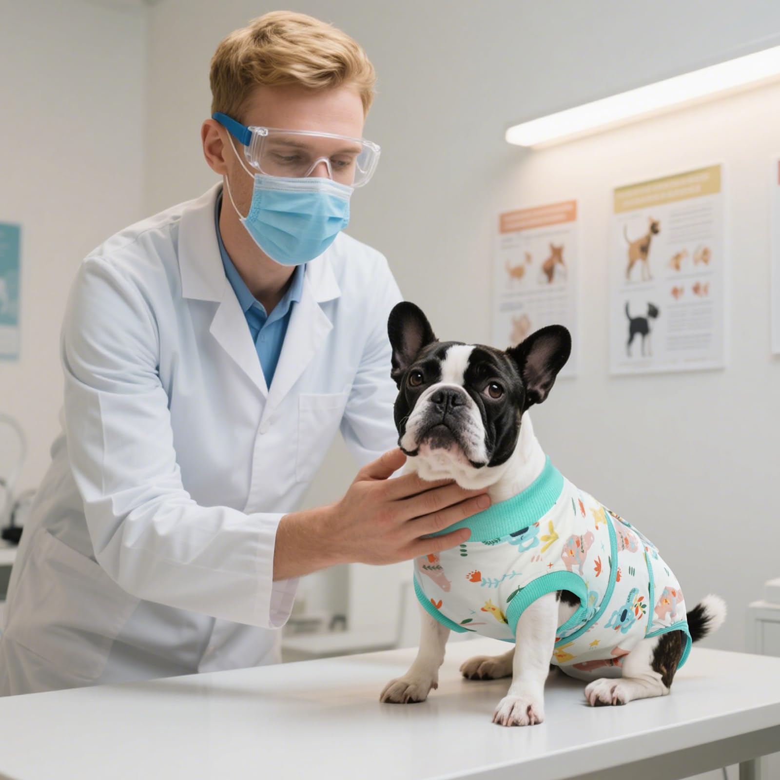 Kuoser Recovery Suit – guide-tailles, ajustement sûr pour chiens et chats.