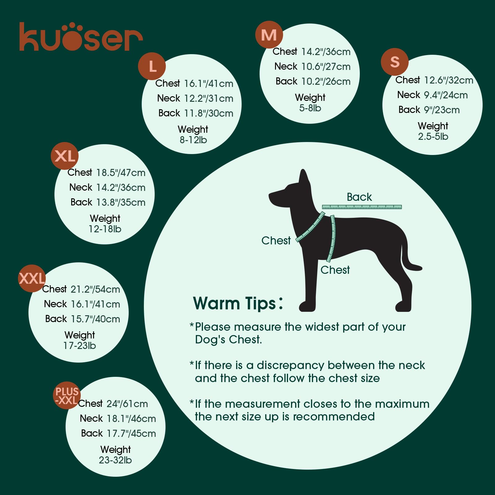 kuoser pour chien en matière douce coton-polyester, confort quotidien