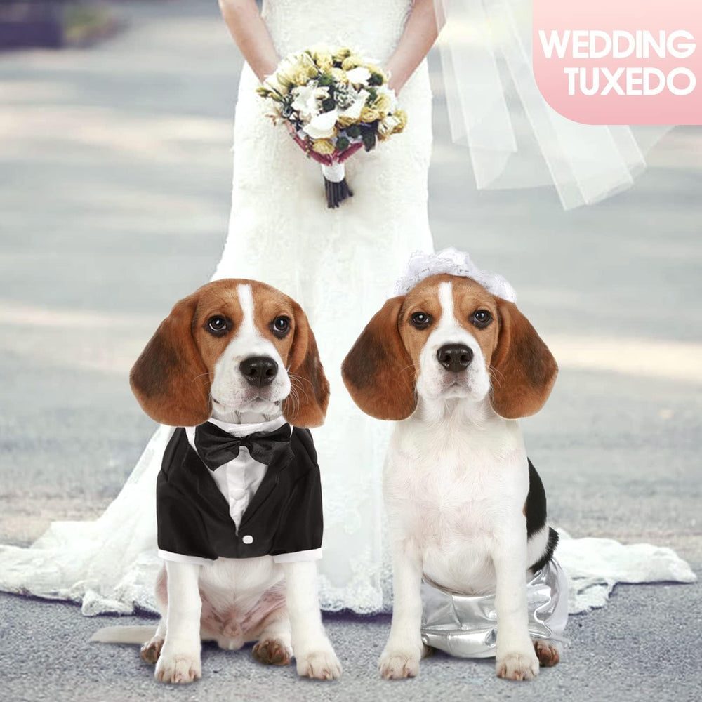kuoser smoking chien noir, idéal pour mariages, fêtes et cosplays