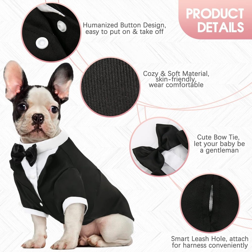 kuoser smoking chien noir, utilisable toute l'année pour des occasions variées