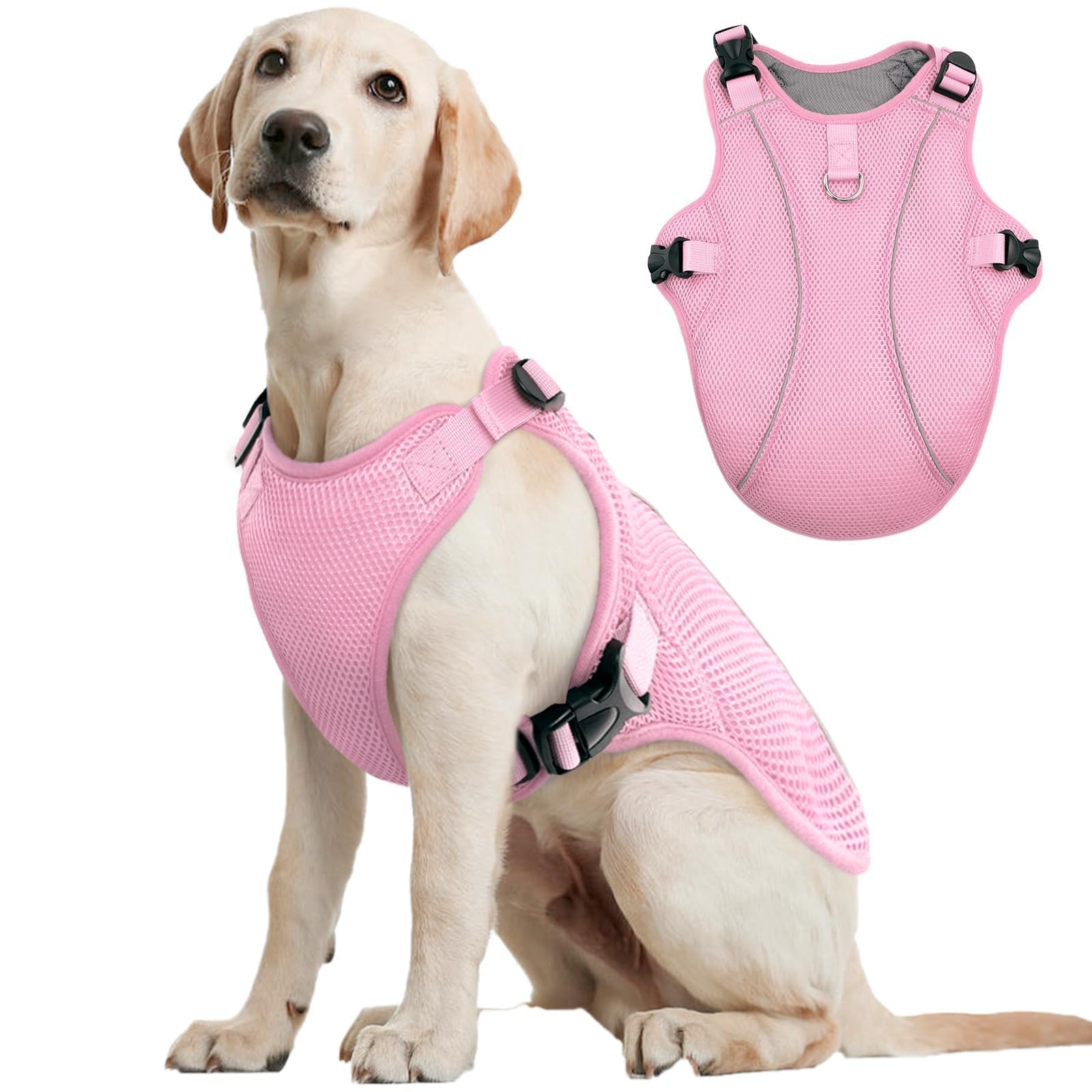 Veste refroidissante Kuoser rose pour chien XXL, idéale lors des balades chaudes.