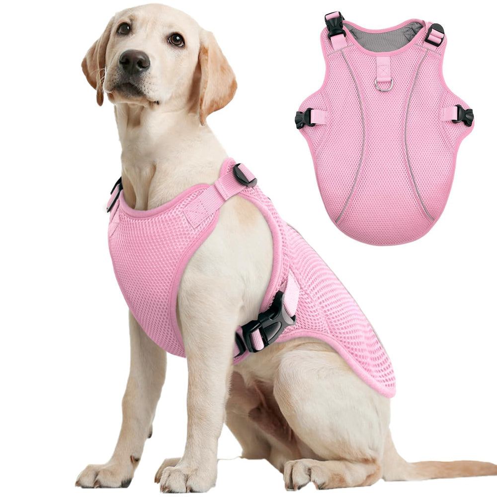 Veste refroidissante Kuoser rose pour chien XXL, idéale lors des balades chaudes.