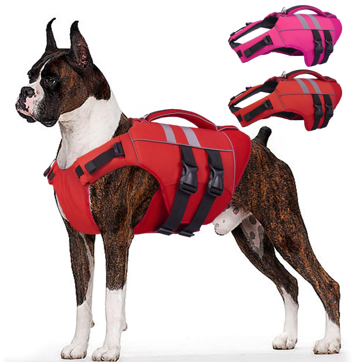 Kuoser XXL gilet sauvetage chien en action lors d'une nage pour flottilité