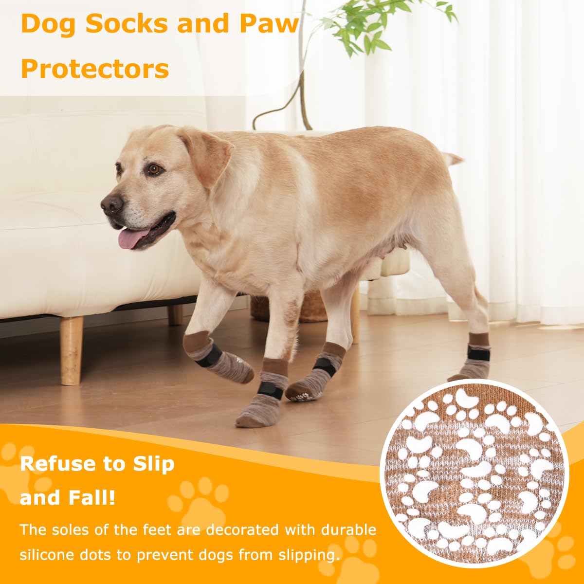 Chaussettes KUPAO XL avec sangles ajustables pour un maintien sûr