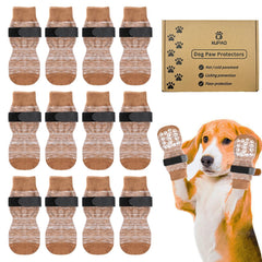 Chaussettes KUPAO 12-pack anti-glisse pour chien, meilleure adhérence sur sols