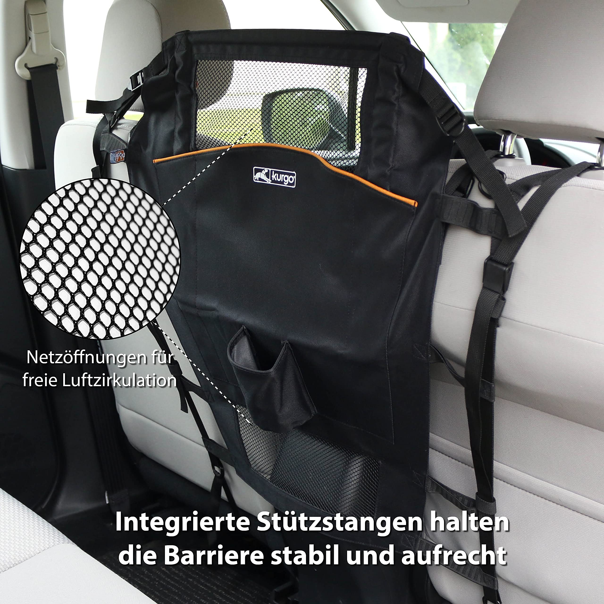 Barrière Kurgo pour banquette arrière installation rapide pour tous les trajets.