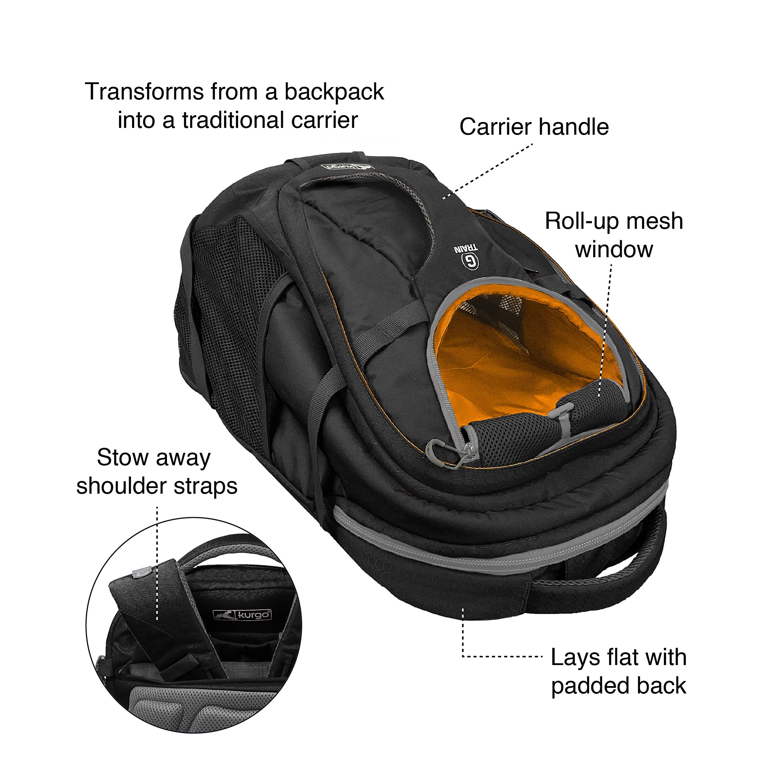 Kurgo G-Train dos confort ventile avec mesh pour chien en voyage.