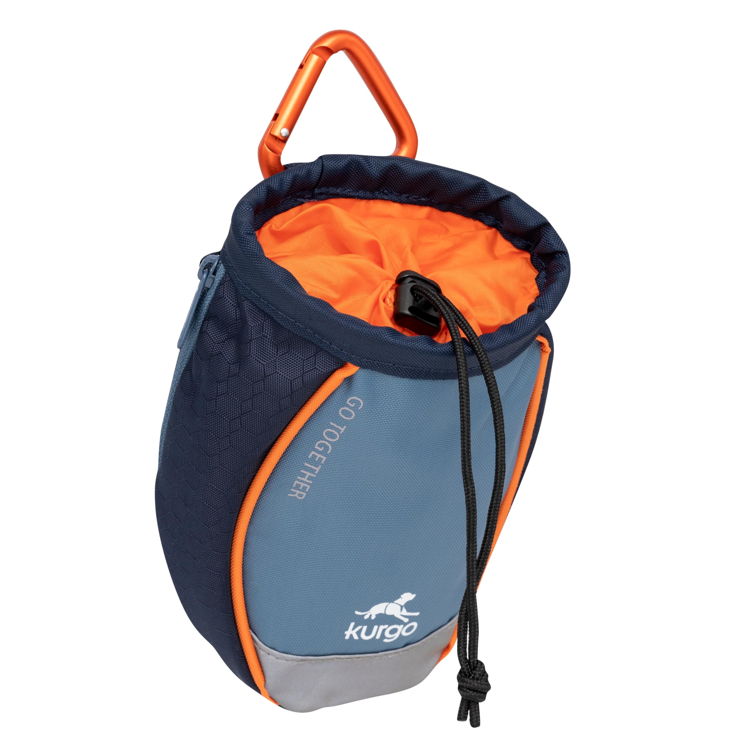 Kurgo Go Stuff It attache carabine aluminium et options MOLLE pour une liaison mains libres.