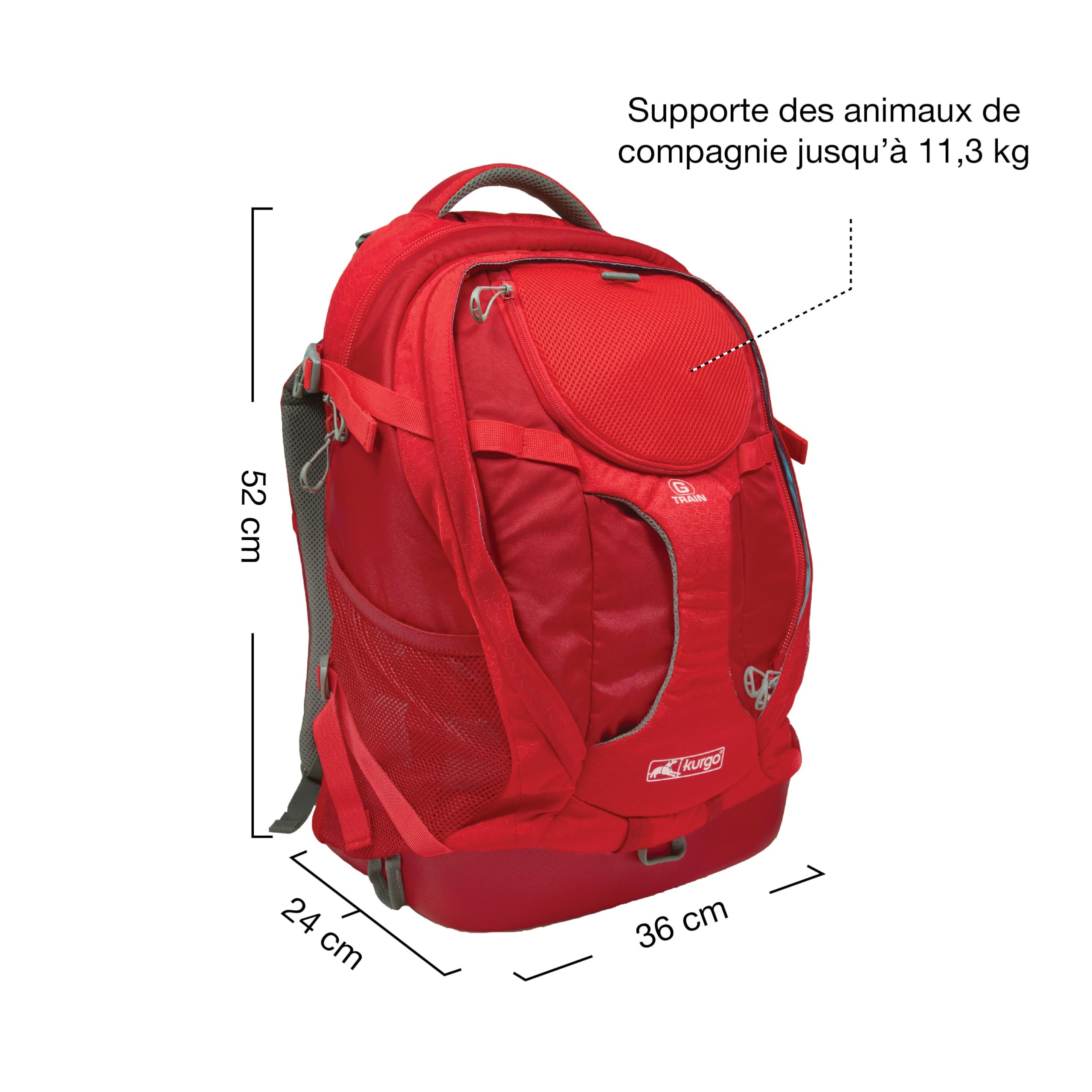 Kurgo Go Stuff It se clippe facilement au dos pour un rangement pratique sur la ceinture.