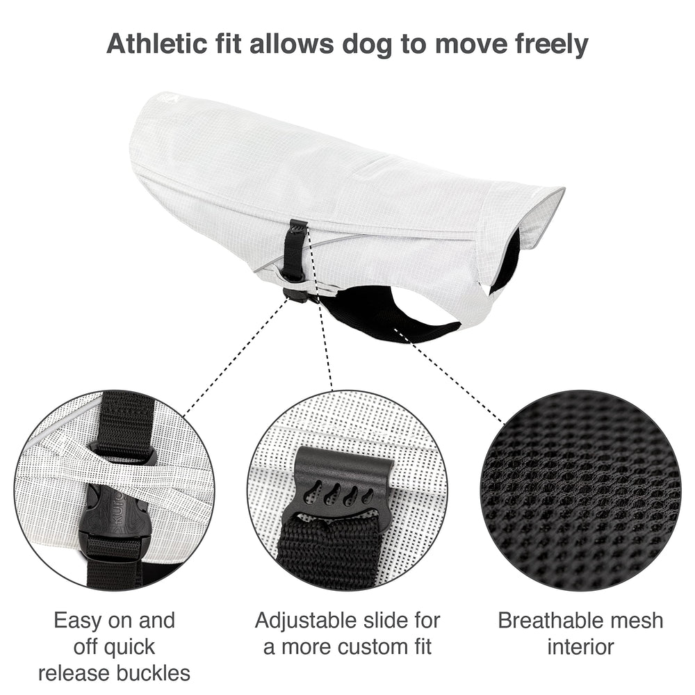 Kurgo Halifax Rain Shell, doublure en maille respirante pour le confort lors des sorties.