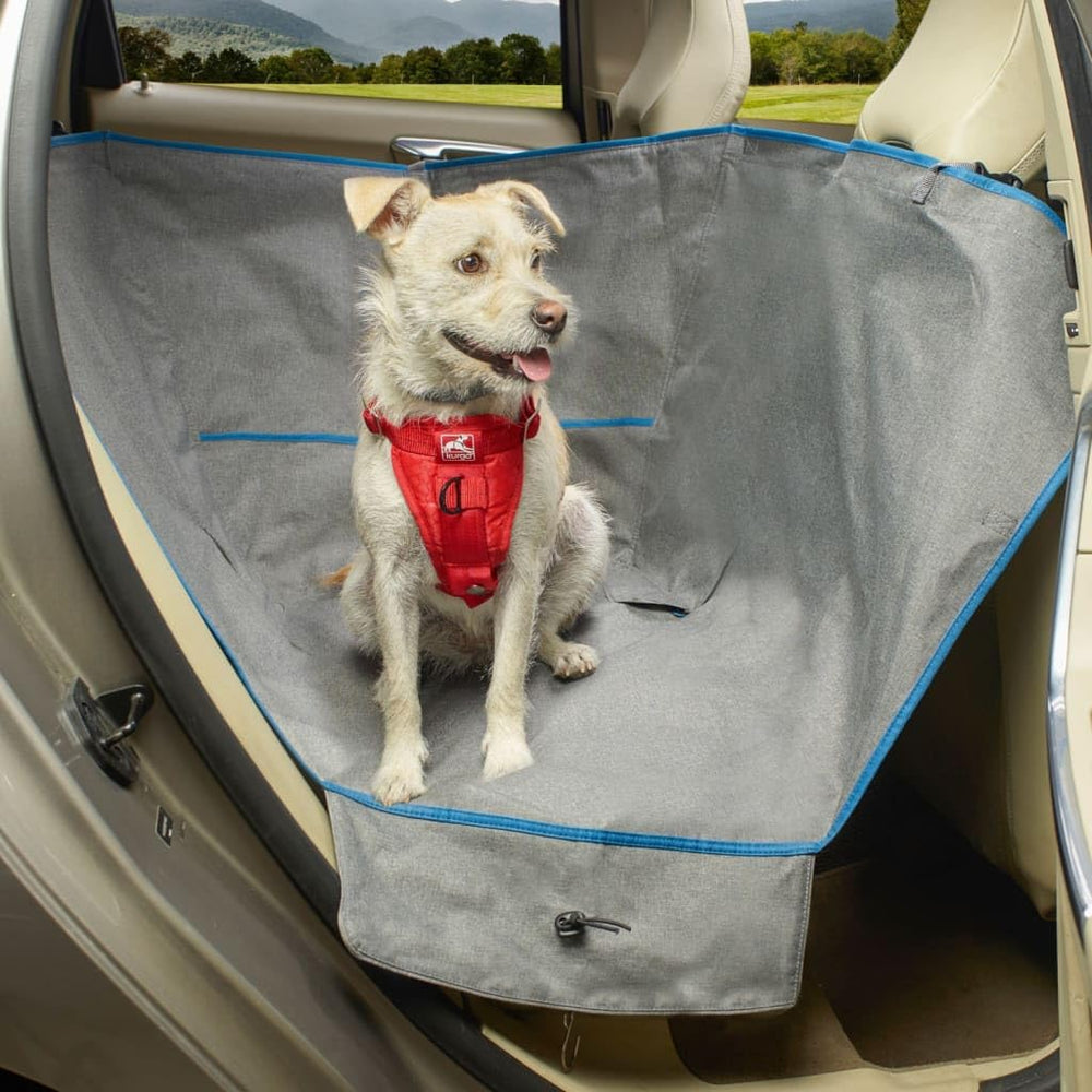 Kurgo Heather Half Hammock permet l acces au centre pour passagers humains.