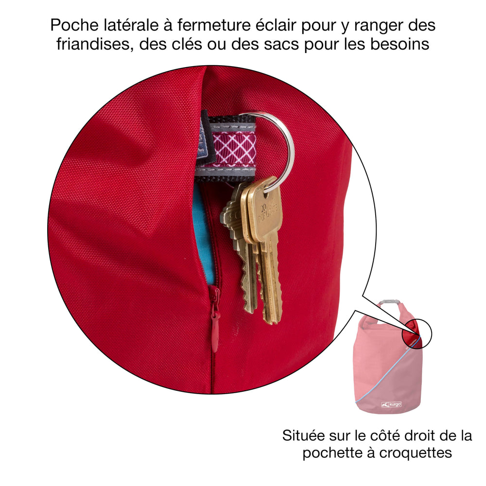 Kurgo Kibble Carrier liner intérieur anti-fuite, nettoyage facilité après repas.