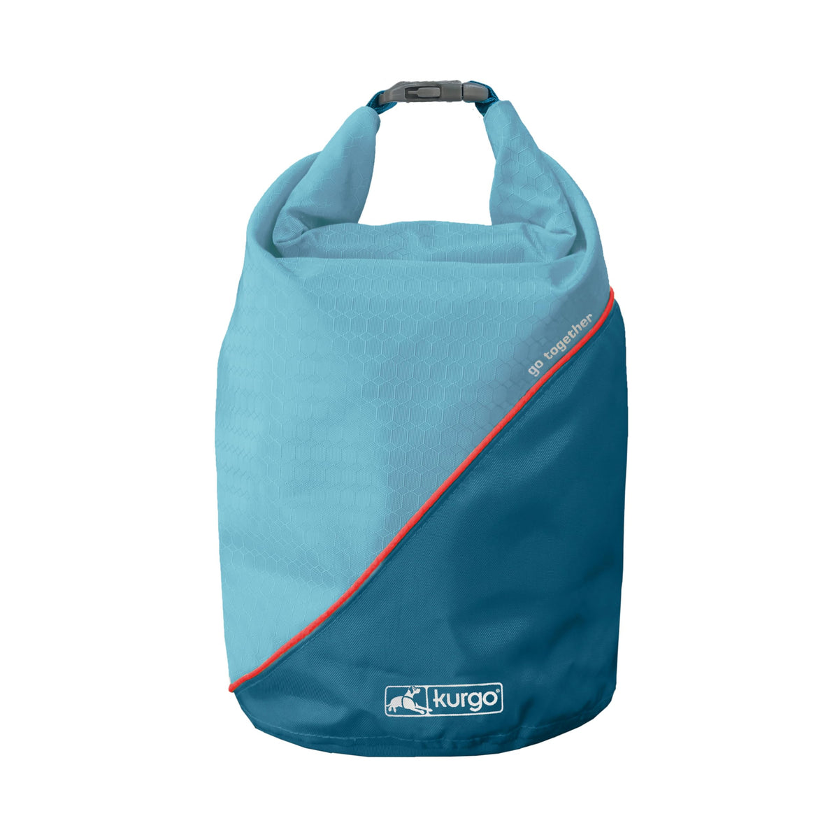 Kurgo Kibble Carrier ouverture roulée, repas en déplacement protégé et accessible.