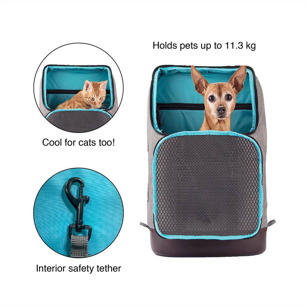 Kurgo-sac-dos-porteur-chiens-petits-ventilation-maillage, respirant pour les sorties chaudes.