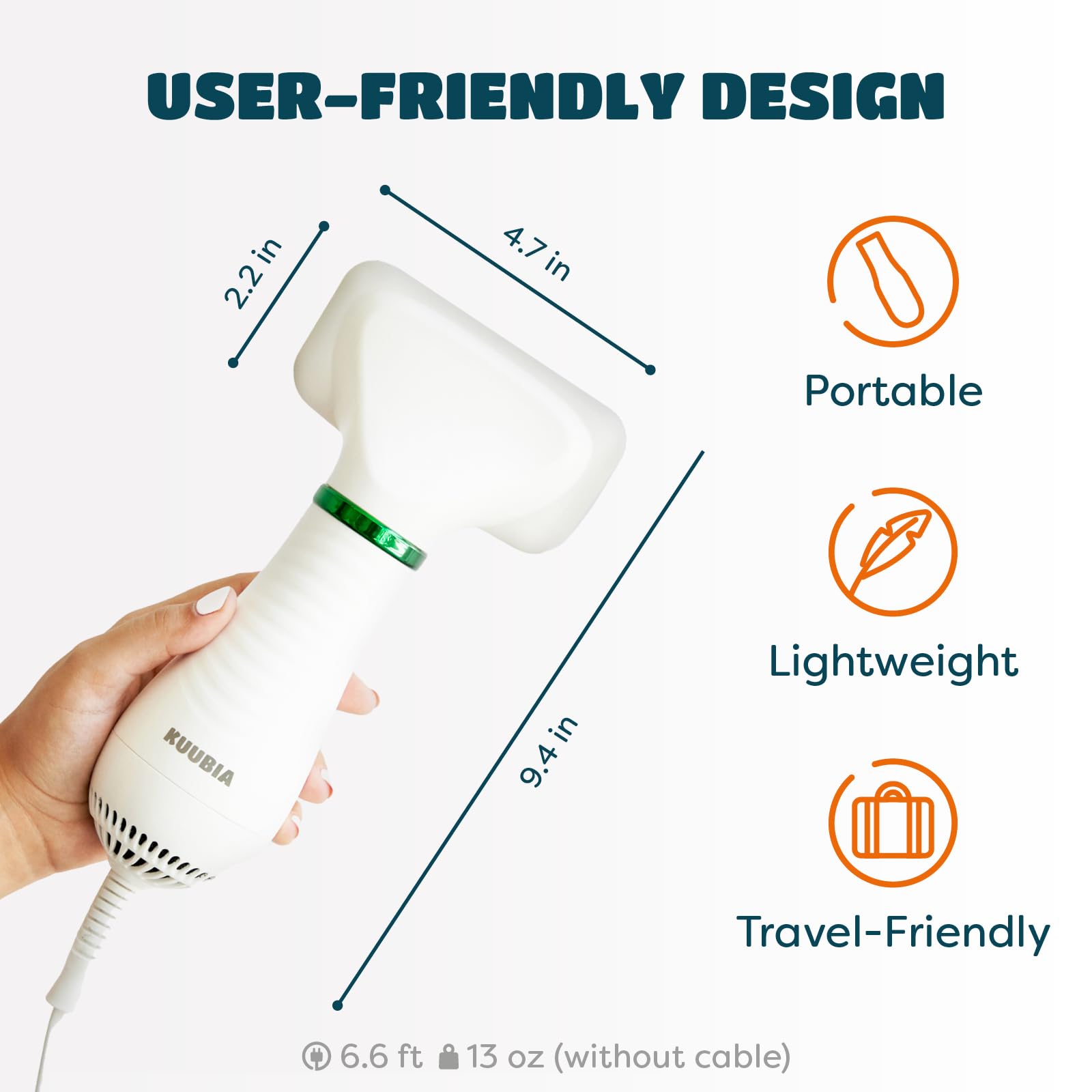 KUUBIA Produit léger et ergonomique, idéal pour les séances à domicile.