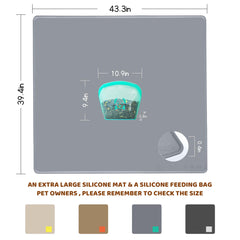 Tapis KVK extra grand en silicone anti-dérapant qui reste en place