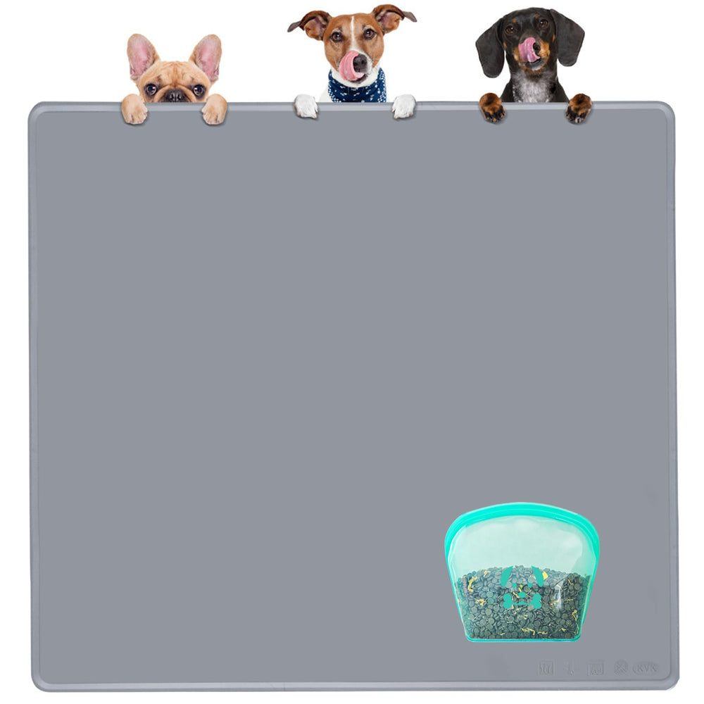 Tapis KVK extralarge en silicone pour chiens, espace repas spacieux et pratique
