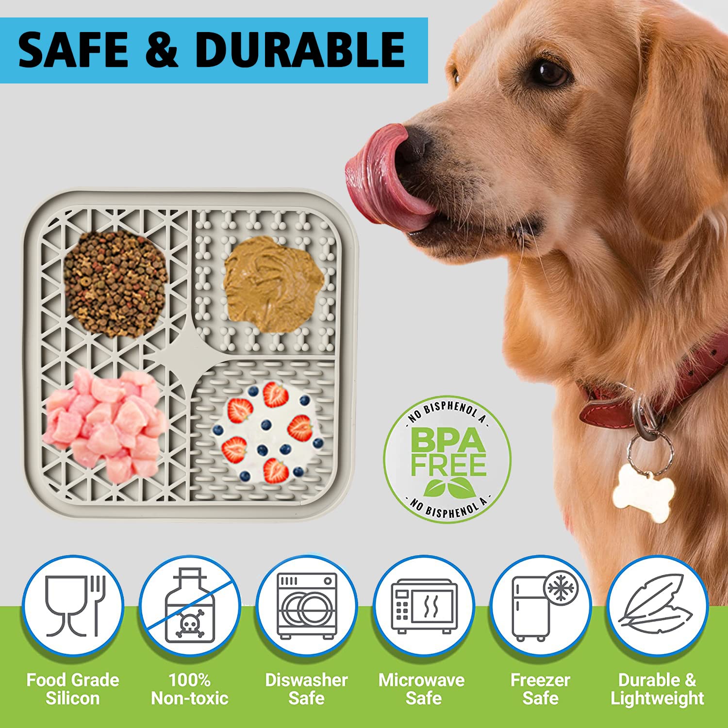 Kwispel Lick Mat chiens et chats : adapté pour chiens et chats.