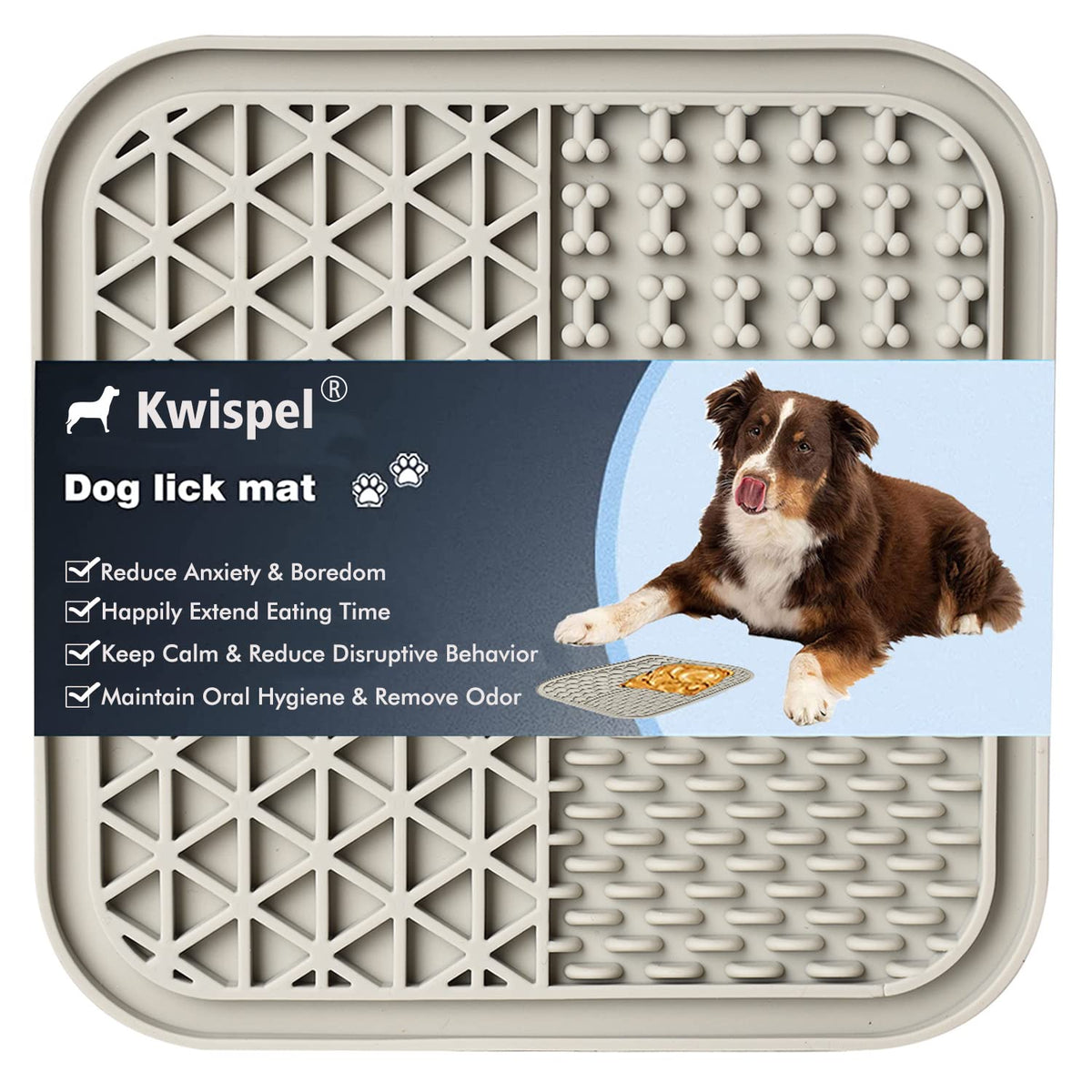 Kwispel Lick Mat ventouse bain : adhérence fiable pour un bain plus calme.