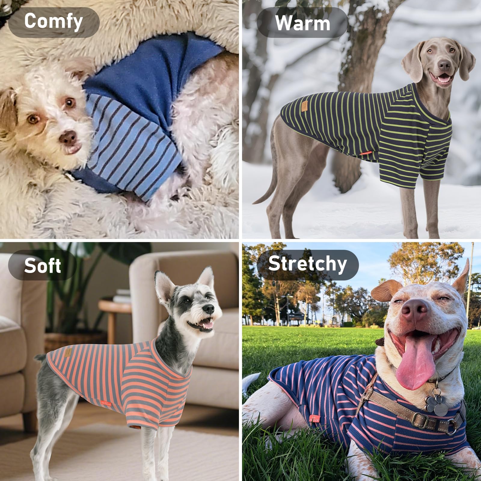 KYEESE pull-chien col uni, douceur et mobilité.