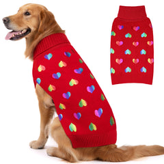 KYEESE pull-chien Saint-Valentin avec cœur pailleté imprimé, look festif et confortable.