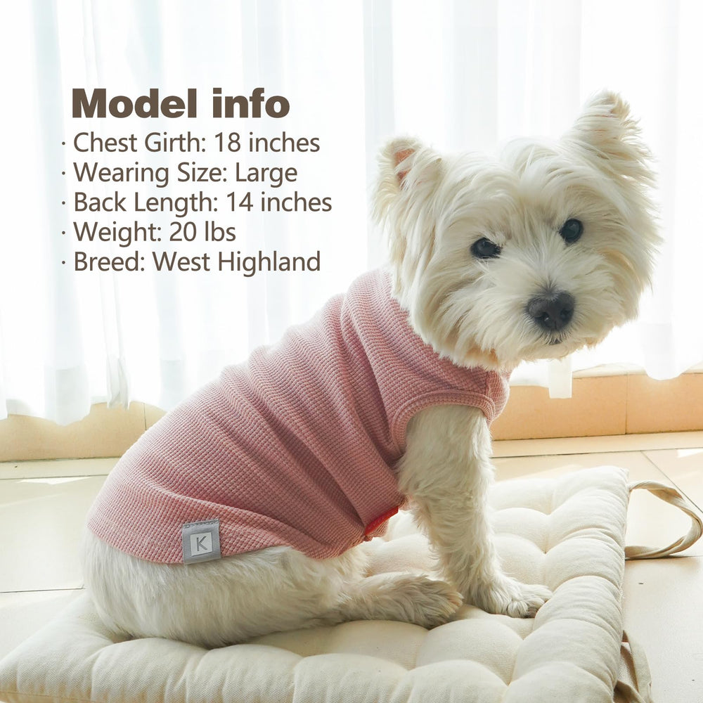 KYEESE t-shirt chien confort activité rose, parfait pour jeux et balades.