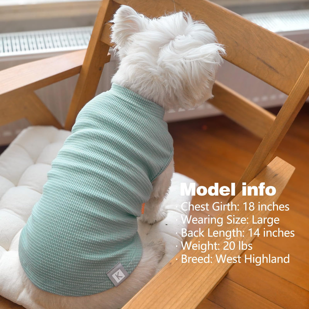 KYEESE gilet chien waffle lavage en machine, couleur résistante.