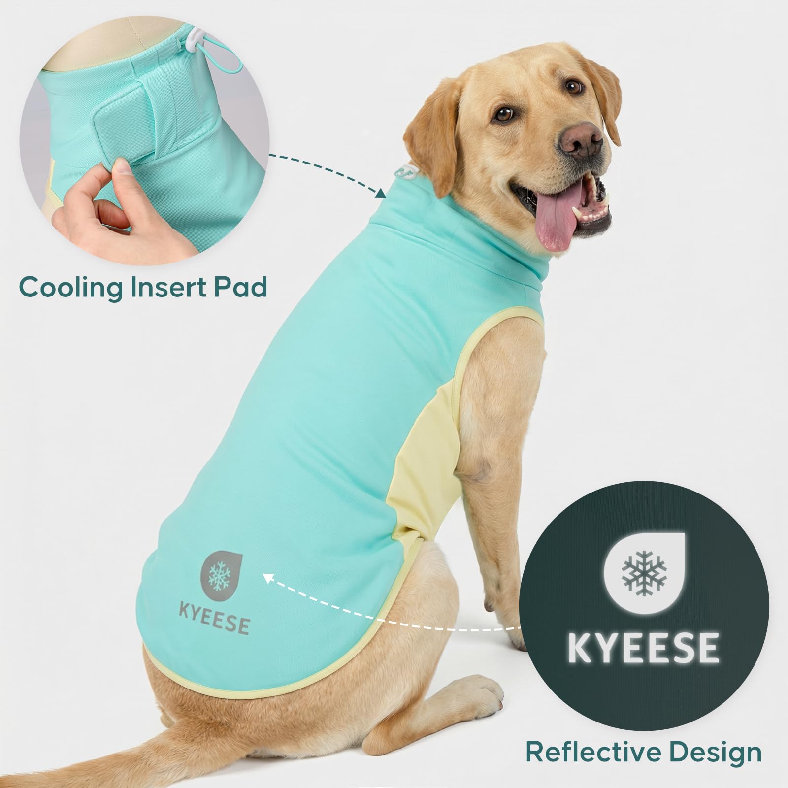 KYEESE gilet refroidissant chien 3XL sans manches, silhouette et confort.