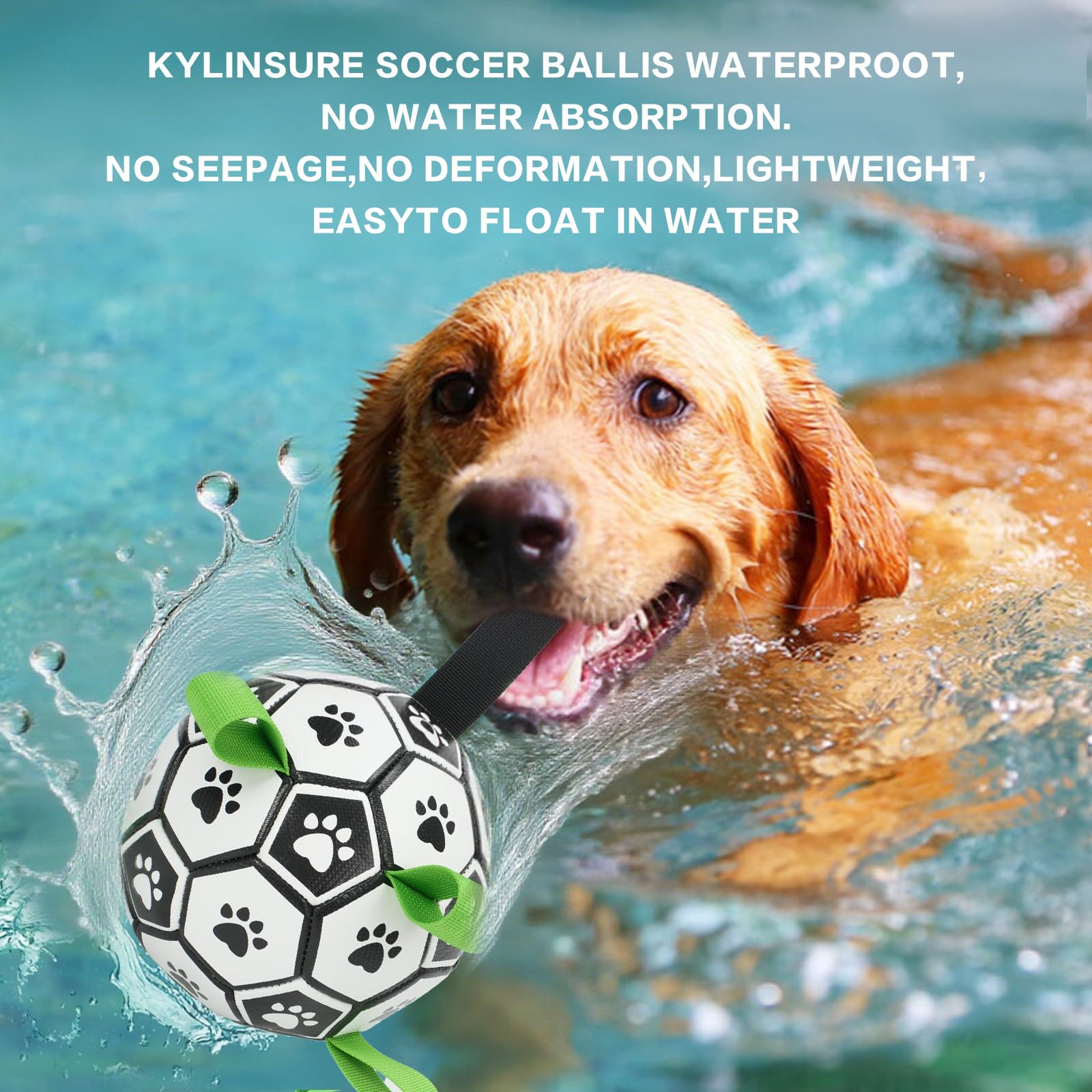 Kylinsure balle-chien avec prise longue, facile à attraper et lancer.