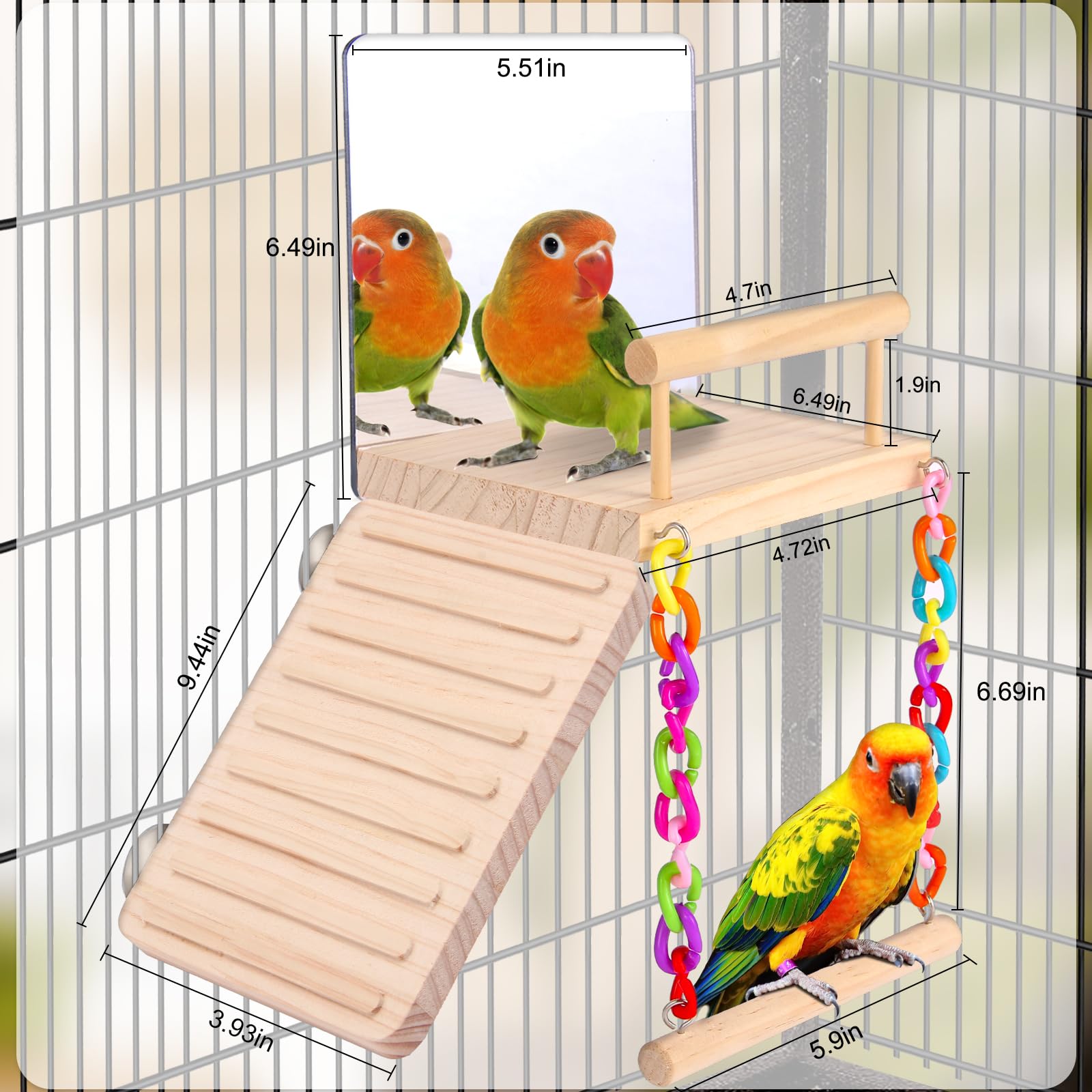 KyoukiBird balançoire-acrylique: exercice et équilibre en douceur.