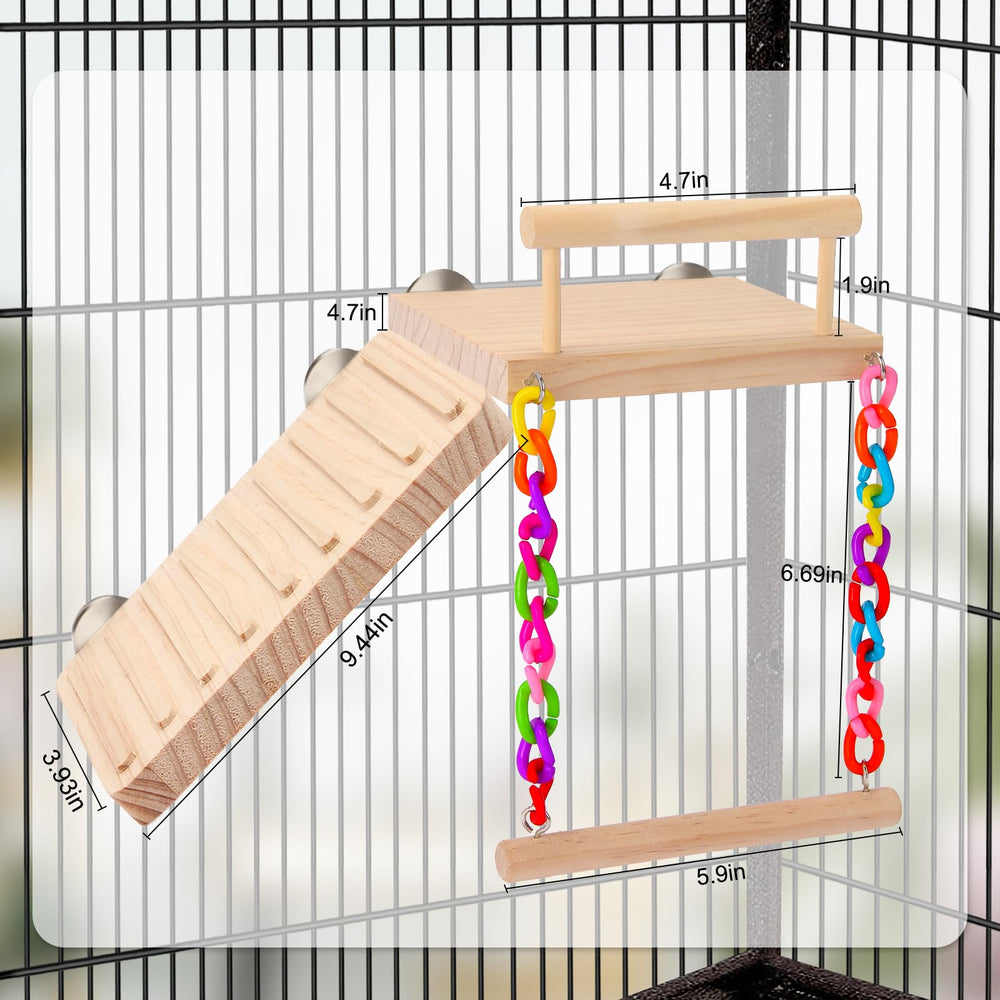 Kyouki Plateforme-balancante encourage l'exercice chez les petits oiseaux.