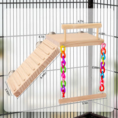 Kyouki Plateforme-balancante encourage l'exercice chez les petits oiseaux.