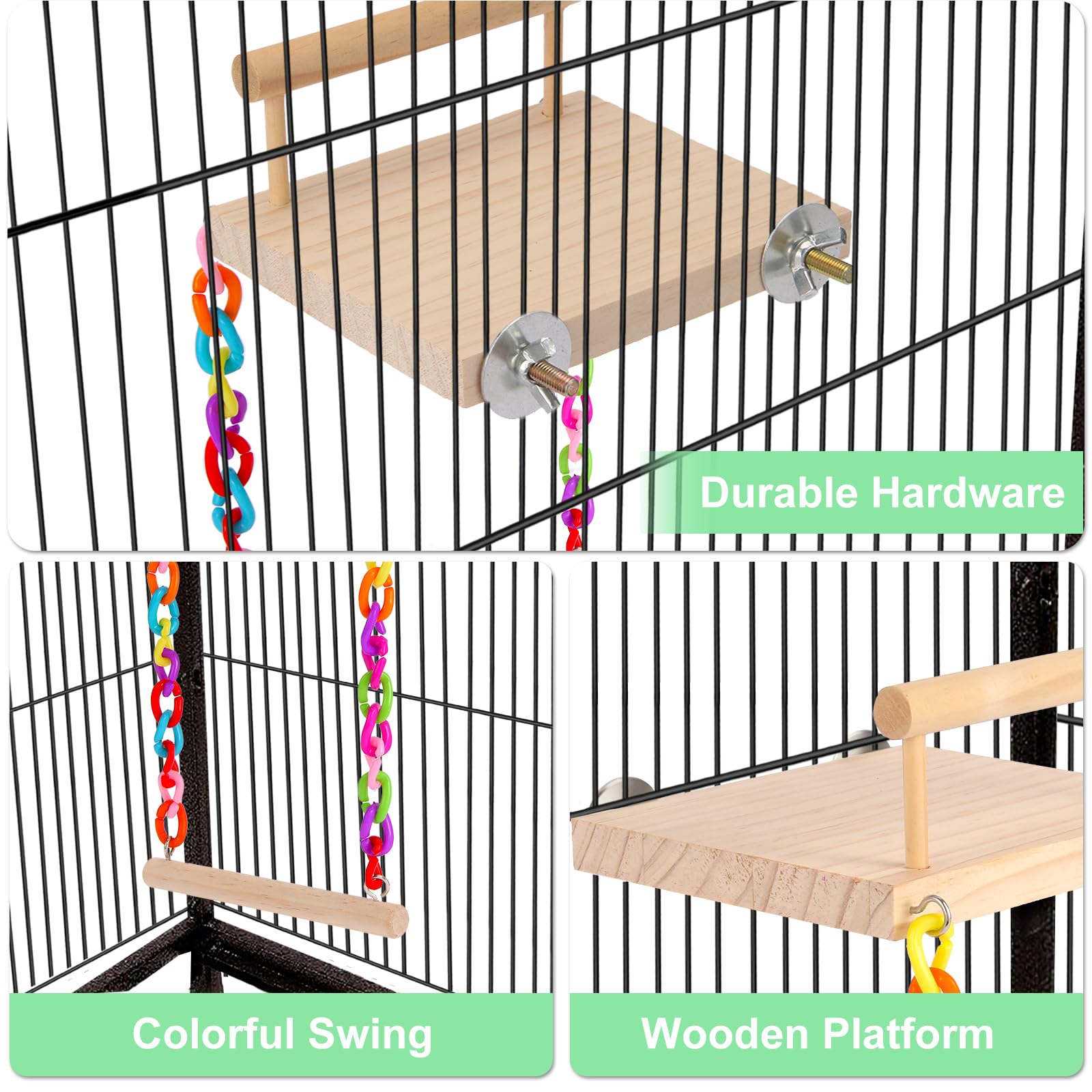 Kyouki Plateforme-balancante ajustable s'adapte à diverses cages.