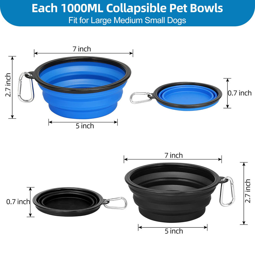 Bol Kytely pour chien plié, ultra compact et portable.