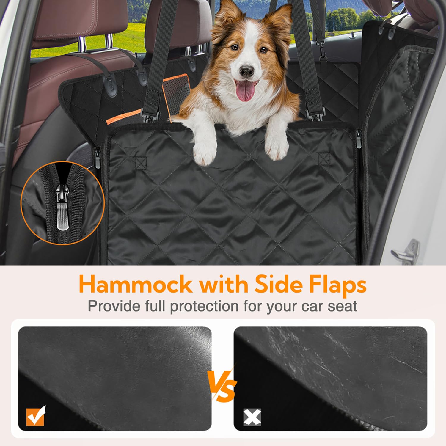 Kytely couverture siège chien antidérapante etanche pour garder le chien en place.