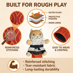 KYWYOYOU Karate Kitty Puppet : détails en corde pour interaction tactile.