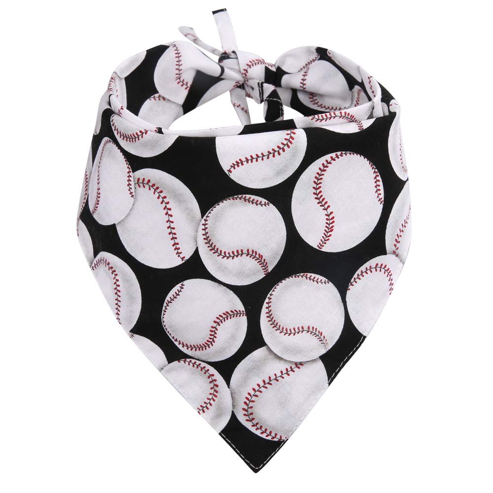 Bandana chien KZHAREEN réversible avec motif baseball, confortable et respirant